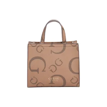 GUESS Faux Leather Handbag Mini Women's Brown