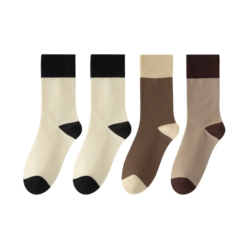 XXLLG Spring And Fall Mid Calf Socks Women's 4 Pack-10