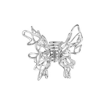 YVMIN Ripple Hair Clips Women's Silver