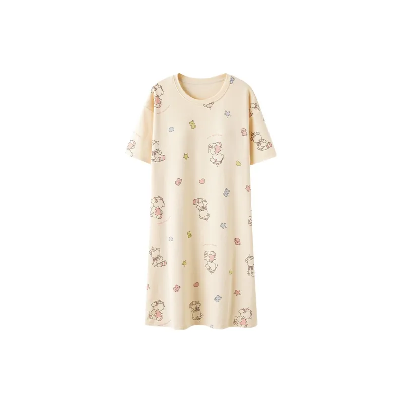 Top Melon Nightgown Women's Apricot-0