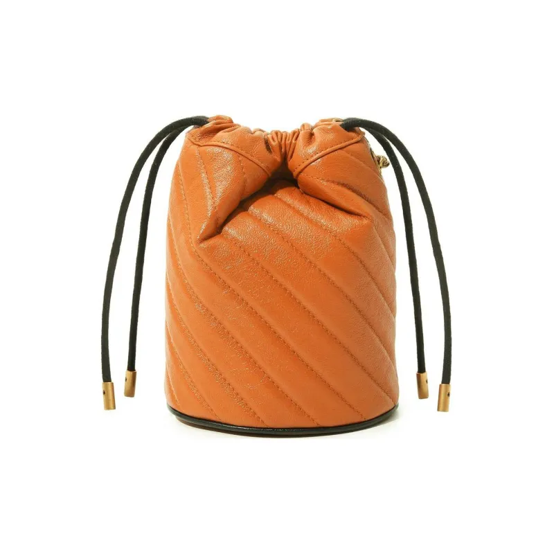 GUCCI GG Marmont Natural Leather Bucket Bags Shoulder Bag Crossbody Bag Mini Women's Orange-2