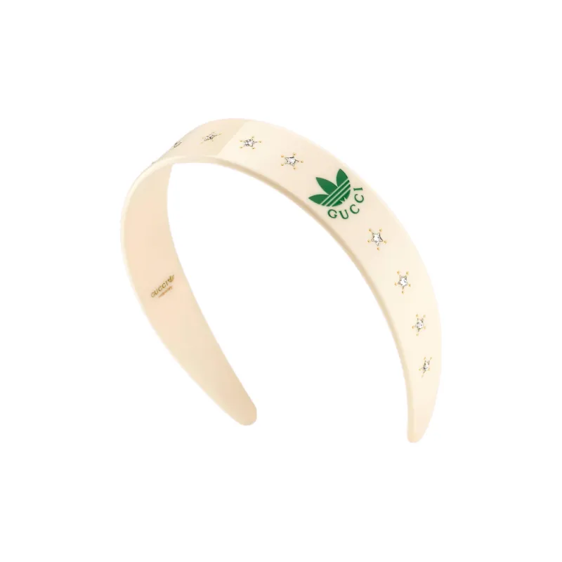 GUCCI Adidas X Gucci Co branded Series Resin Headbands Women's White-1