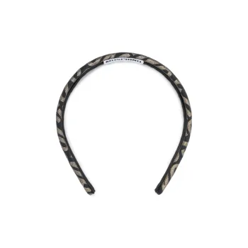 MOSCHINO Metallic Logo-print Hairband