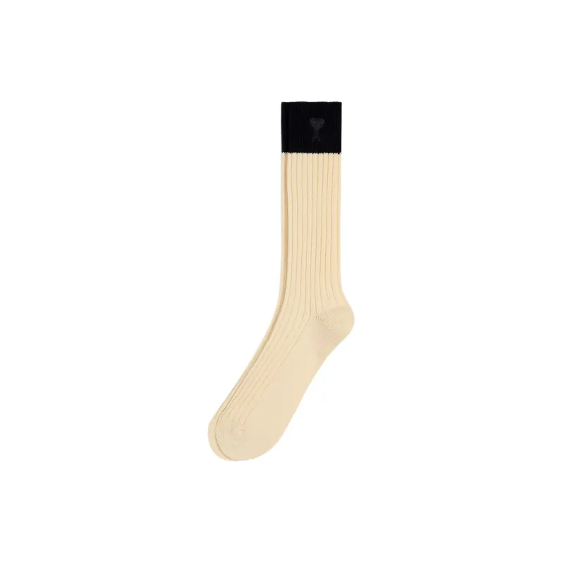AMIPARIS Ami De Coeur Knee High Socks Men's Ecru-0
