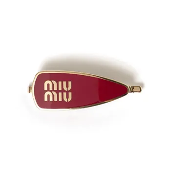 MIU MIU Engraved logo Enamel Hair Clip