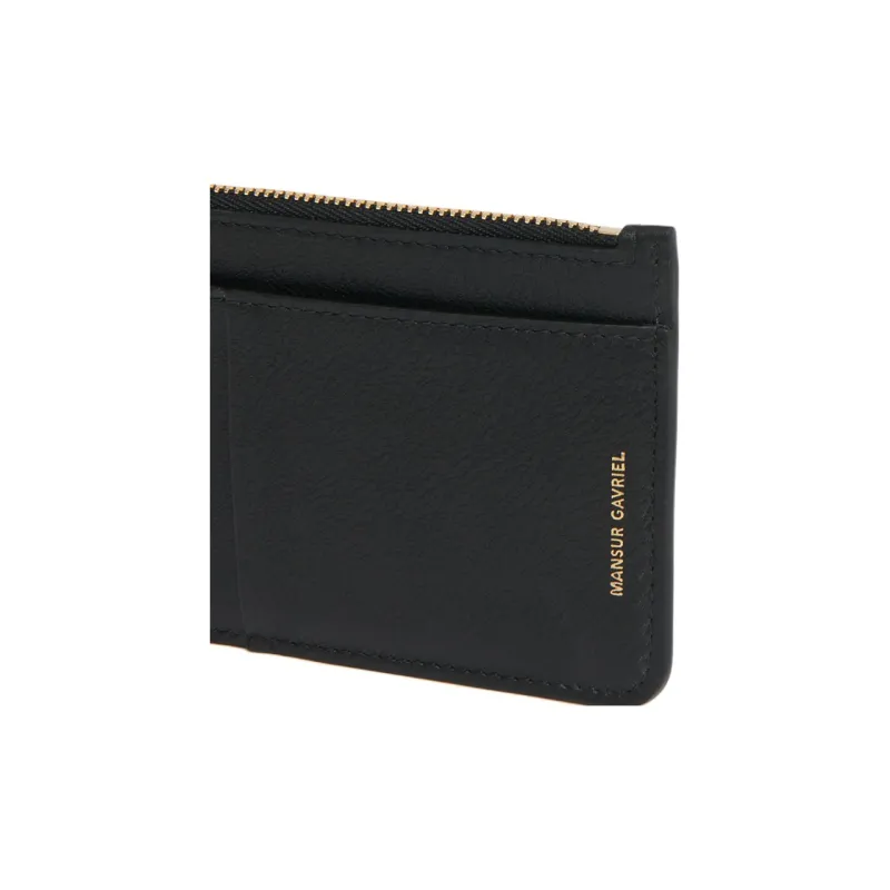 MANSUR GAVRIEL Calfskin Card Holder Women's Black-3