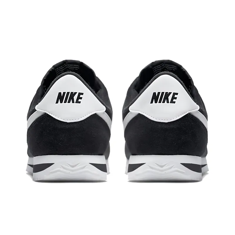 Nike Cortez Basic Nylon Black White Metallic Silver-4