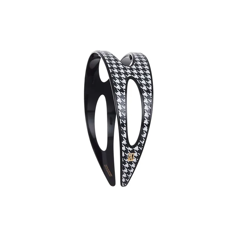 ALEXANDRE DE PARIS Acetate Plate Houndstooth Headband Hair Accessory Women's-0