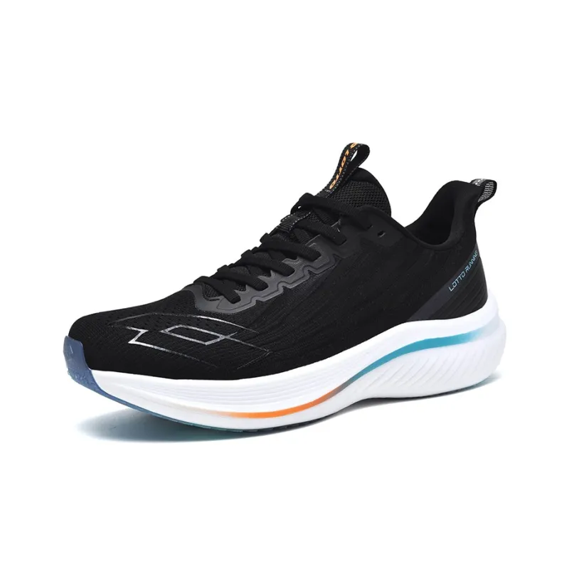 LOTTO Cushioning Anti Slip And Wear Resistant Low Top Carbon Plate Marathon Running Shoes Men's Black-4