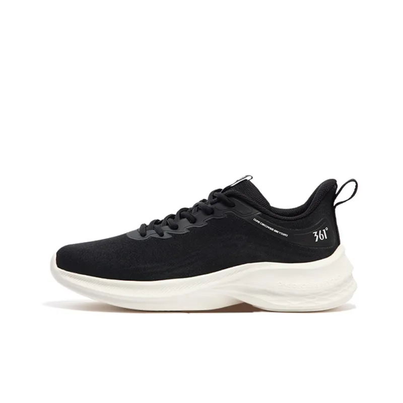 361° Cushioning, Slip Resistant, Abrasion Resistant, Breathable Low Top Running Shoes Men's Black White-0