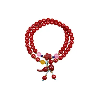 The Years Are Quiet Reconstructed Cinnabar Jade Bracelets Women's
