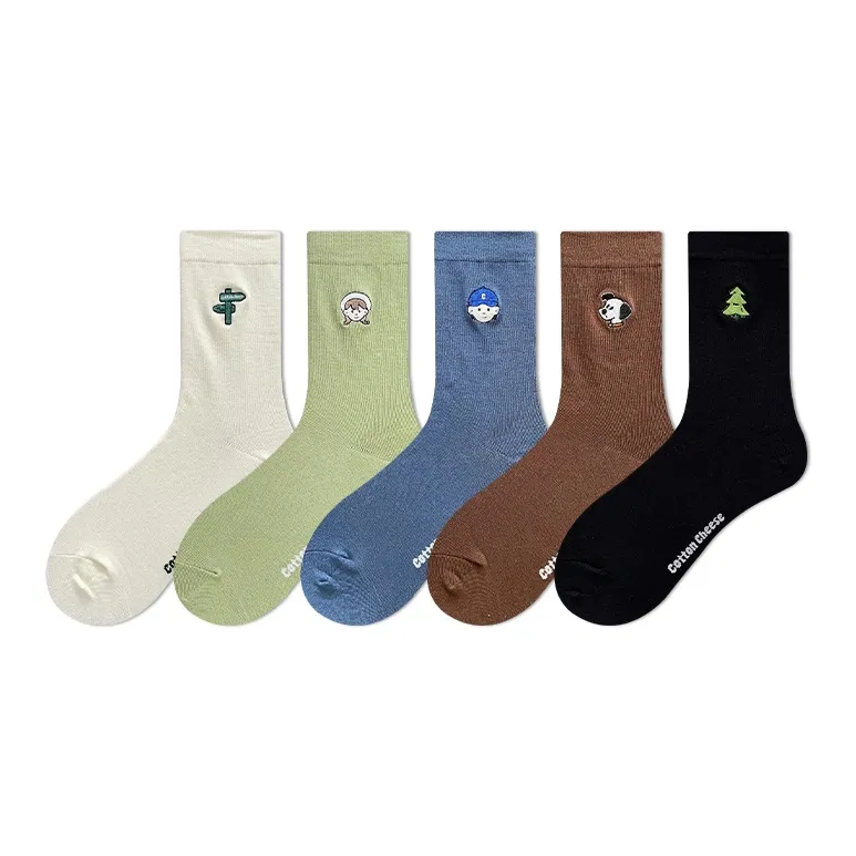 NGP Mid Calf Socks Women's 5 Pack Camping Diary-0