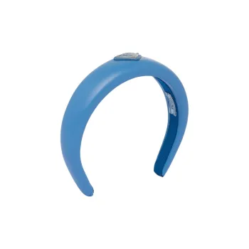 PRADA Logo-Plaque Padded Designed Headband