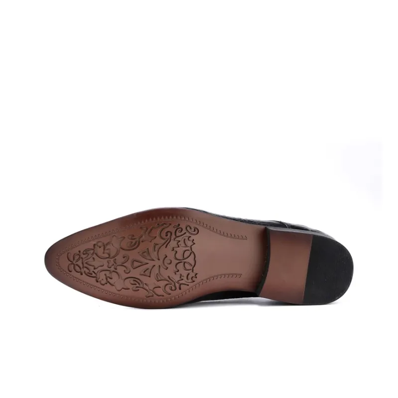 ASTON M.JAZZ Dress Shoes Men Low Top Black/Coffee-3