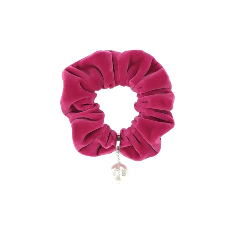 MIU MIU Pearl Charm Embellished Scrunchie-0