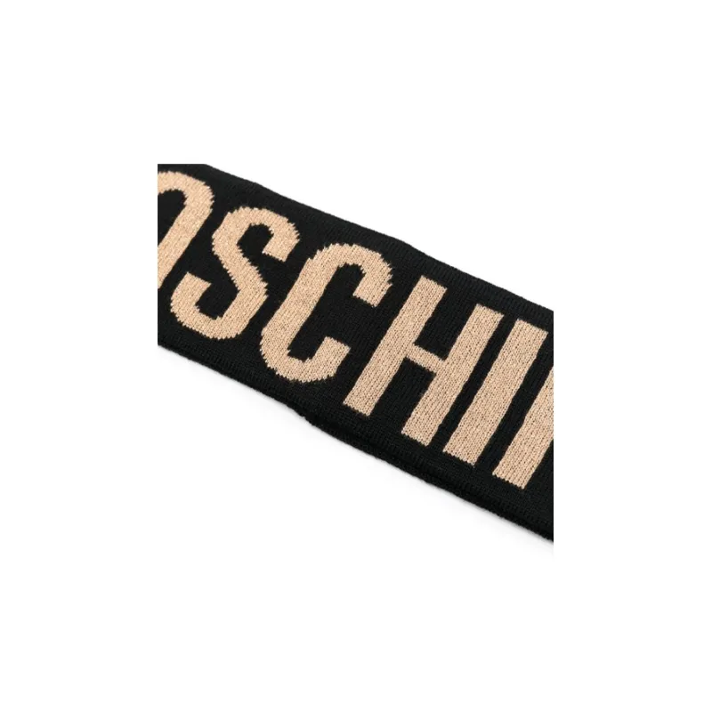 MOSCHINO Intarsia Knit-logo Slip-on Headband-2