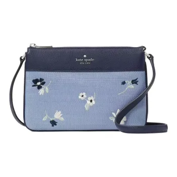 Kate Spade Leila Litchi Grain Leather Shoulder Bag Crossbody Bag Women's Indigo Contour Multicolor