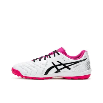 Asics Calcetto Soccer Shoes Men Low Top White/Pink