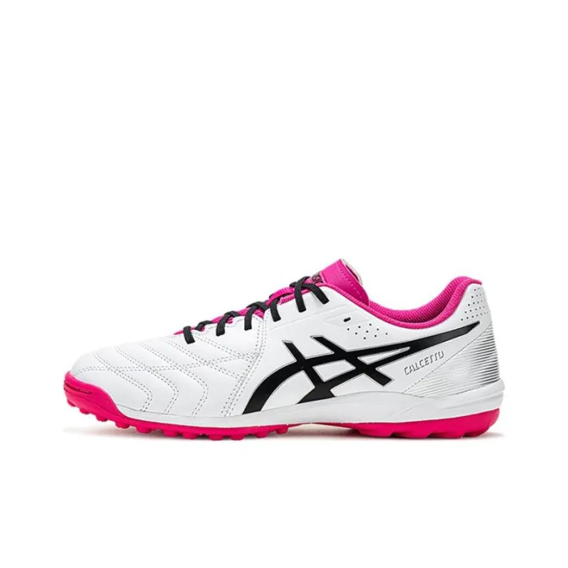 Asics Calcetto Soccer Shoes Men Low Top White/Pink-0