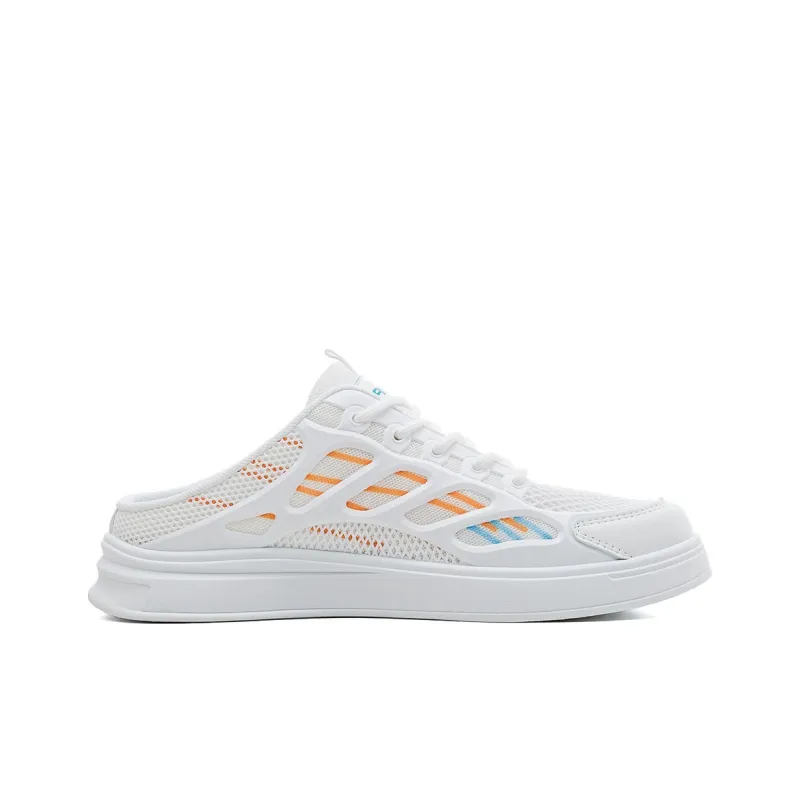RENBEN Wrap toe Slippers Men's White Blue Orange-1