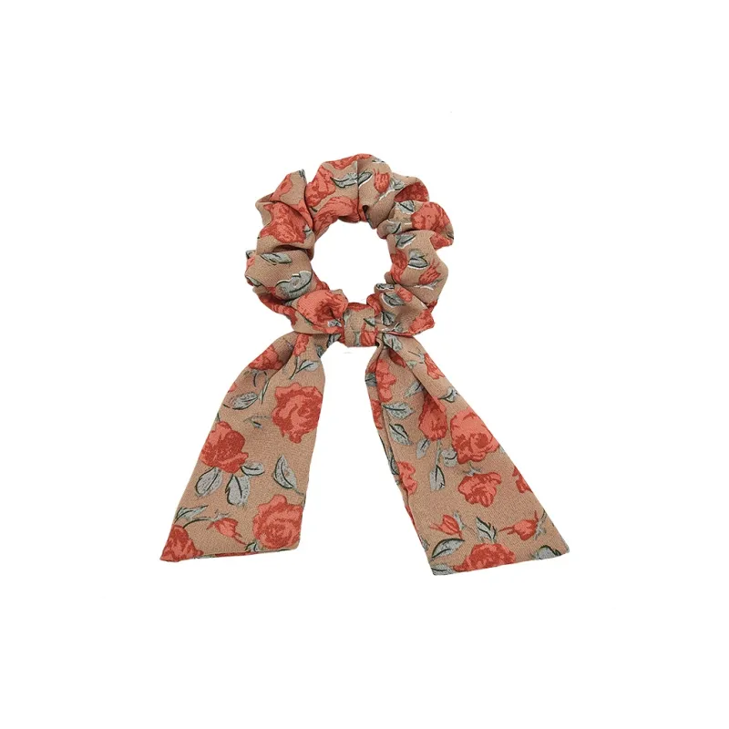 ROYALSASA Fabric Leather Bands Hair Tie Women's-2
