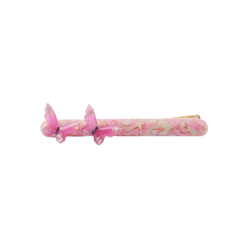 Kelanxi Resin Hair Clips Women's Pink/Purple-0