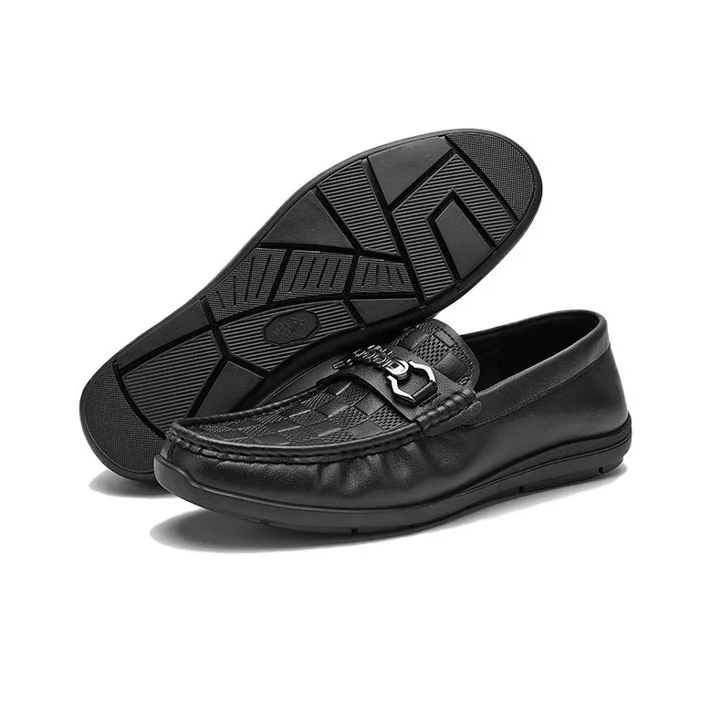 HLA Loafers Men Black-4