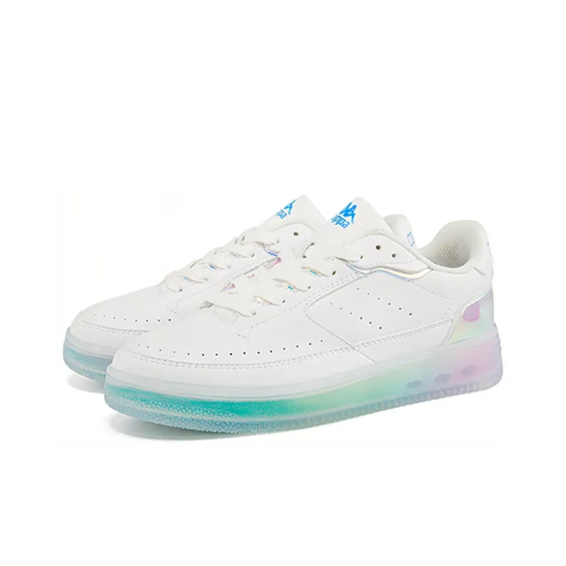 Kappa Anti Slip Wear Resistant Low Top Skateboard Shoes Unisex White-2