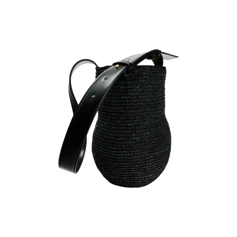 ZARA Cotton With Polyurethane Handbag, Shoulder Bag Medium Size Women's Black-3