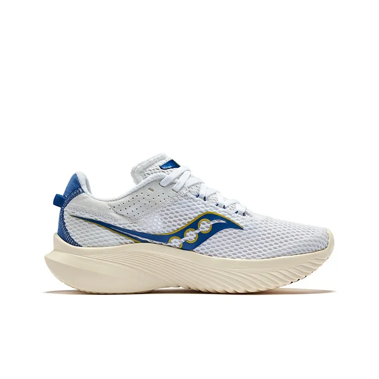 Saucony Kinvara 14 Cushioning Breathable Low-Top Training Running Shoes Women's White Blue-1