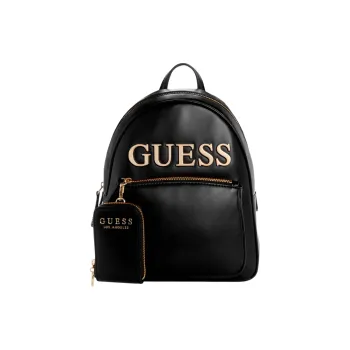 GUESS Artificial Leather Backpack Regular Women's Black
