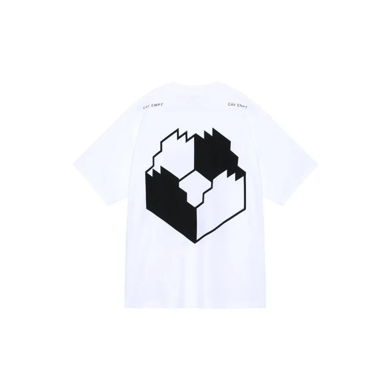 Cav Empt SS24 Drop Shoulder Sleeve T Shirt Unisex White-1