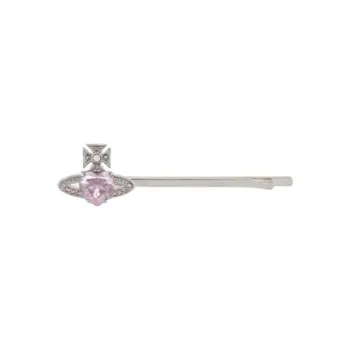 Vivienne Westwood Hair Clips Unisex Pink/Silver