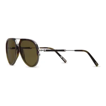 TOD'S Acetate Zinc-Coated Metal Aviator Sunglasses Men's Tortoiseshell