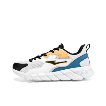 Erke Durable Breathable Lightweight Low Top Running Shoes Men's White Black