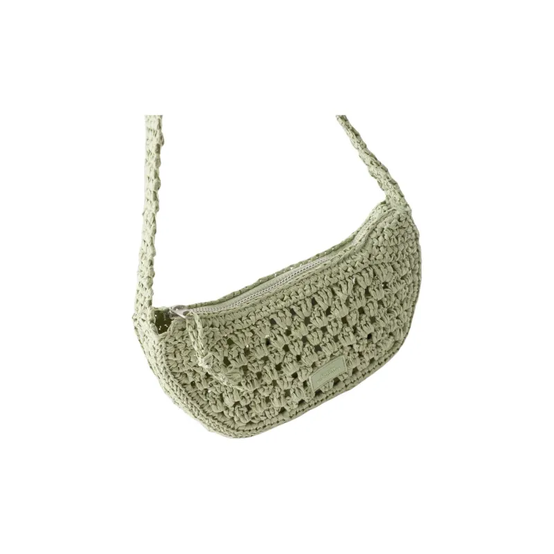 ZARA Cellulose Material Palm Leaf Handbag, Shoulder Bag Regular Women's Green-2