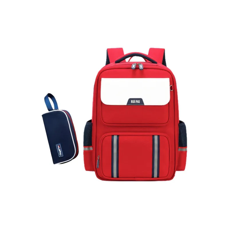 RUIPAI Polyester Student Bag Small Size Ruby Green / Royal Blue Pink / Royal Blue Red / National Tide Red-0