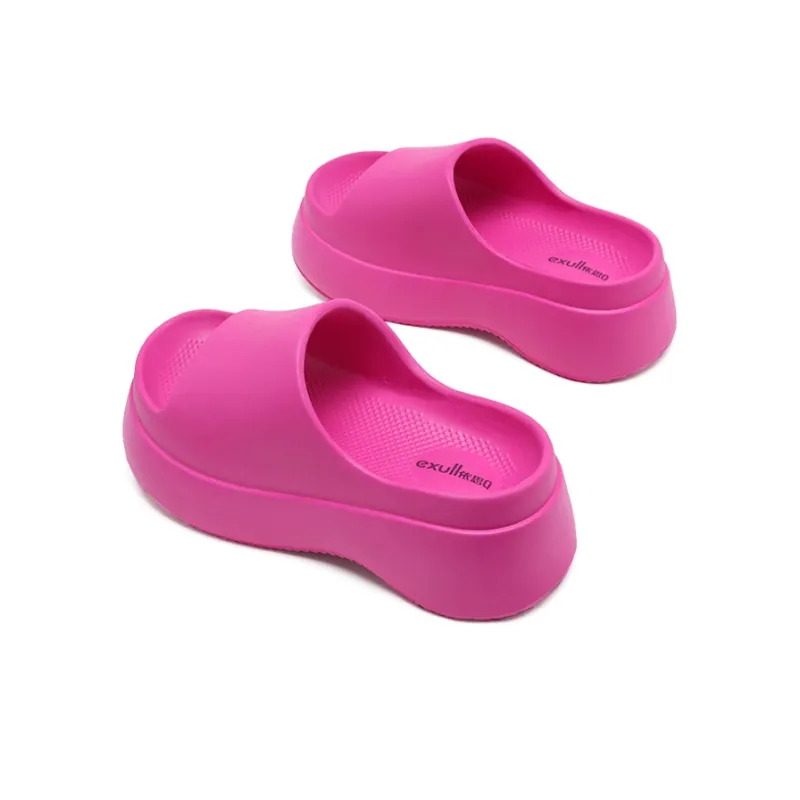 EXULL Q EVA Quiet Slide Slippers Women's Rose Red-4