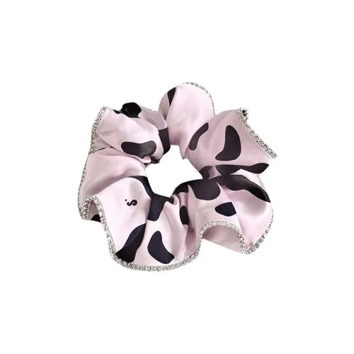 SILKY MIRACLE Hair Ties Women's Cow Pattern Print Head Flower