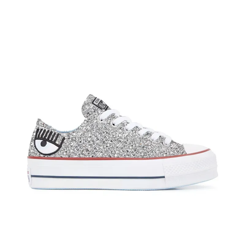 Converse Chiara Ferragni X Women's Chuck Taylor All Star Lift Ox 'Silver Red' Women's-1