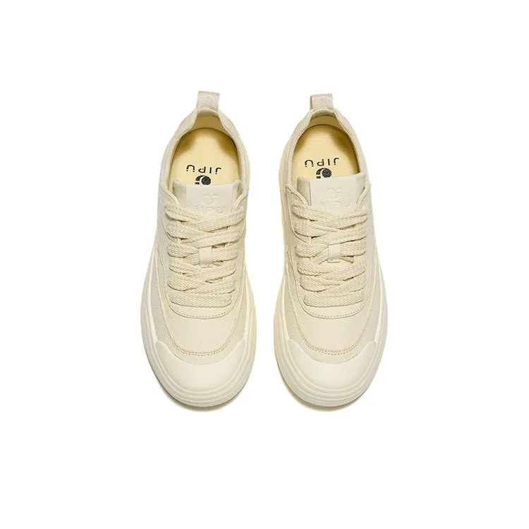 JIPIAO Low-Top Canvas Shoes Unisex Ecru Please Order One Size Down-3