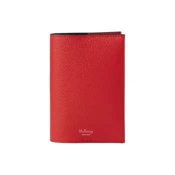 Mulberry Small Grain Leather Passport Clip Women's Mauve Red