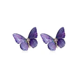 Purple Butterfly 1 Pair