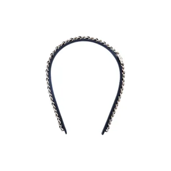 CHANEL Lambskin Headbands Women's Black