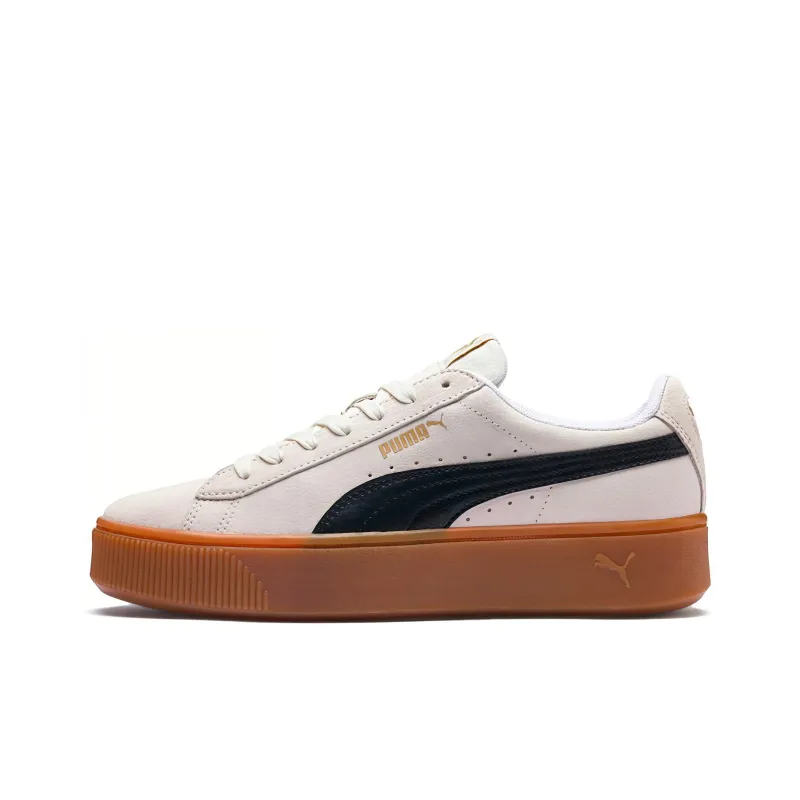 PUMA Vikky Stacked Retro Casual Skateboarding Shoes White Women's-0