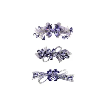 GAGA Amethyst Hair Clips Women's