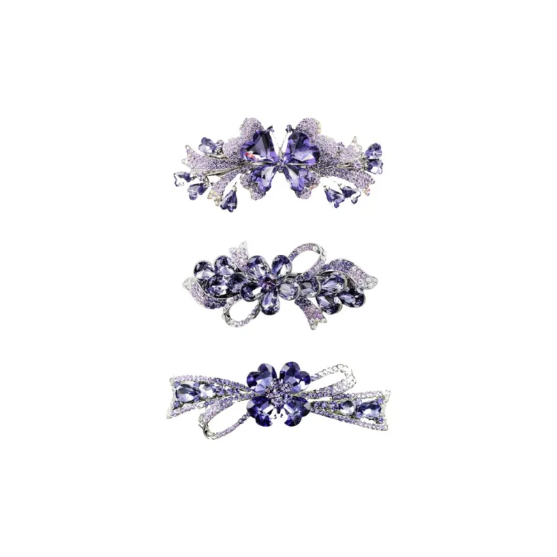 GAGA Amethyst Hair Clips Women's-0