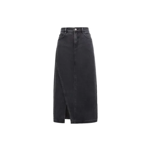 ONLY Denim Long Skirts Women's J09 Deep Denim Gray