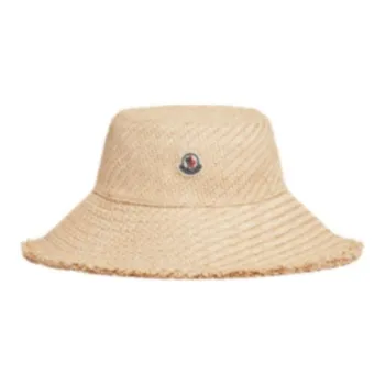 Moncler Logo Patch Fringed Interwoven Hat