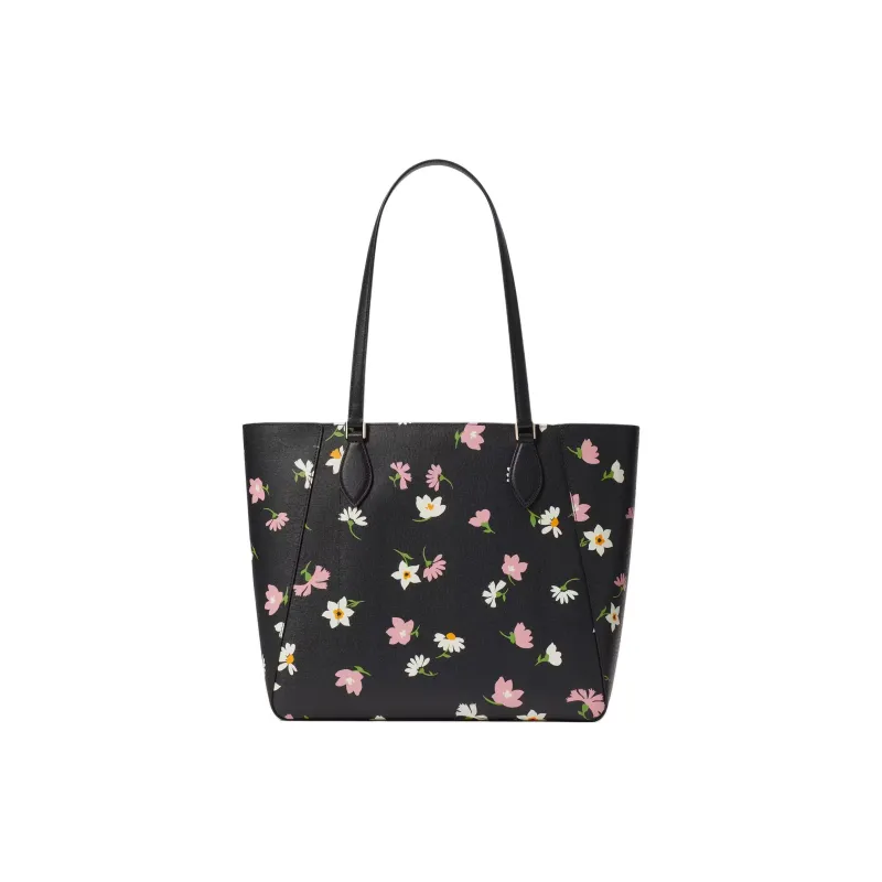 Kate Spade Grain Leather Tote Bag, Shopping Bag, Shoulder Bag, Handbag Women's Black-2